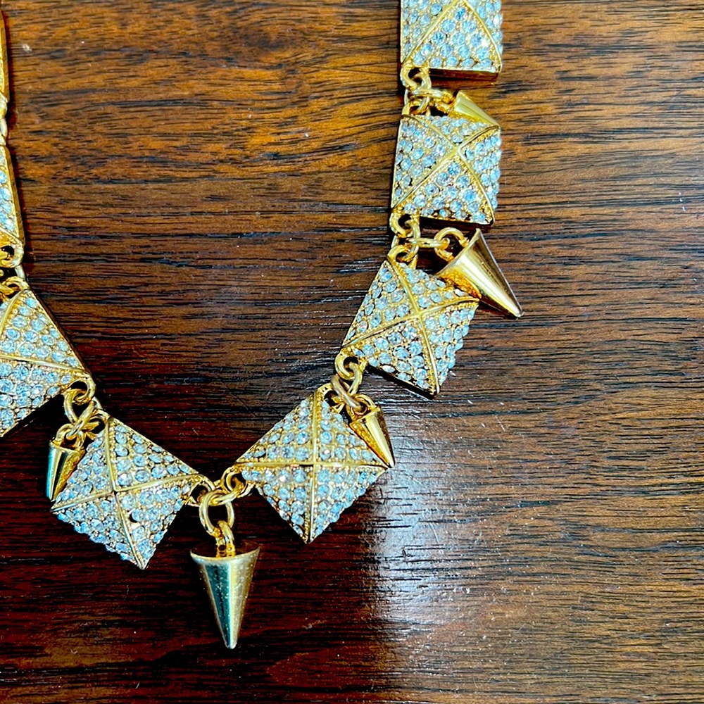 PRICE SLASH! $12 SALE NEW CC Skye gold  tone and rhinestone necklace.
